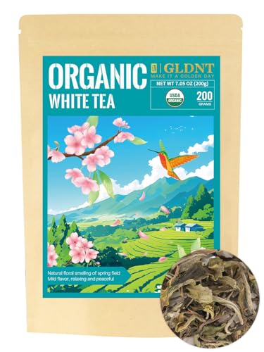 GLDNT Organic Pu-erh Tea, Yunnan Ripe Pu'erh Tea Loose Leaf, Fermented Dark Tea, Bold & Smooth Flavor, Caffeinated, 16oz