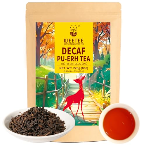 WT WEETEE Emperor's Pu-erh Tea, 228g Puerh Loose Leaf Tea, Aged Fermented Chinese Yunnan Dark Tea, Deeply Aromatic • Smooth & Full-Bodied