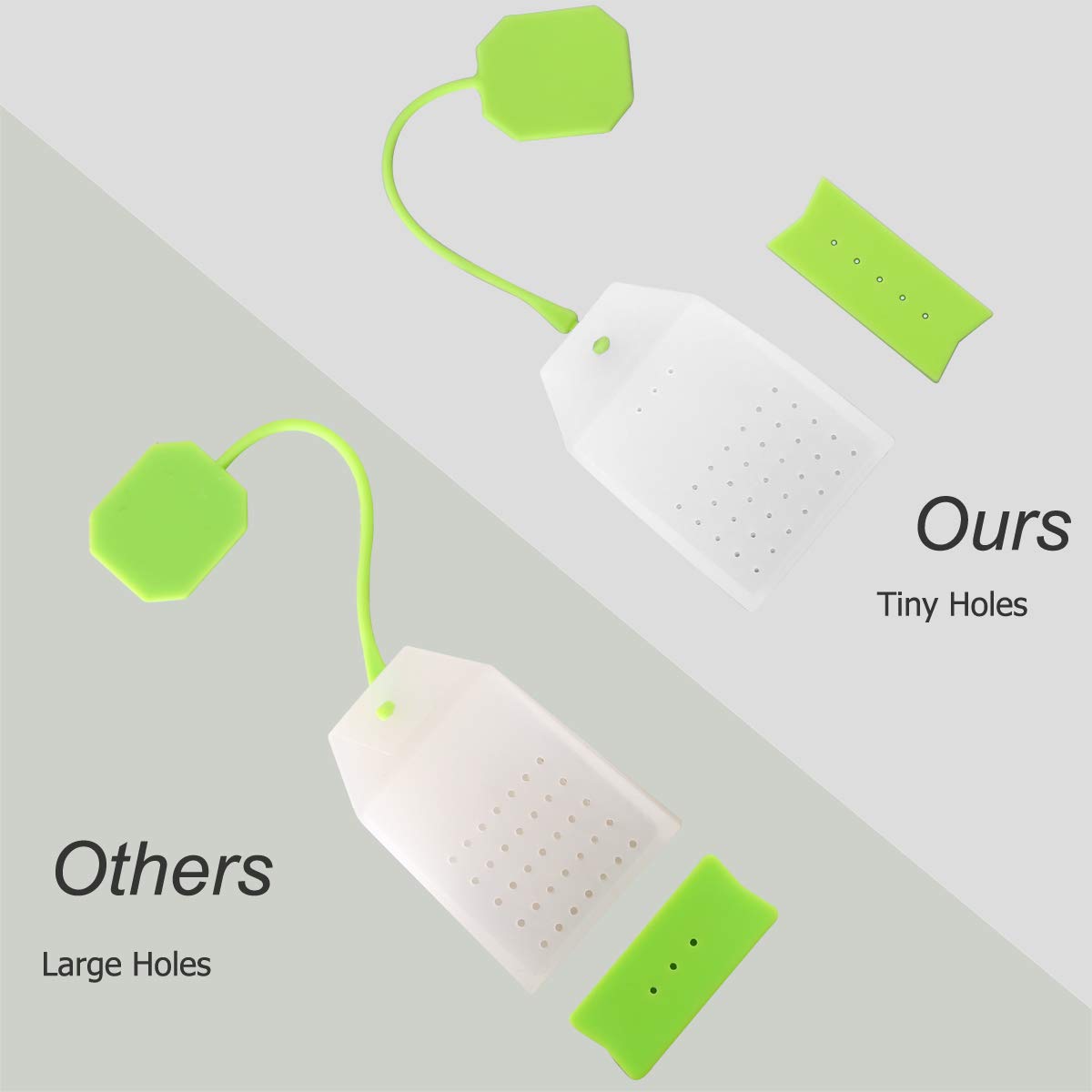 Ecurfu 6 Pack Silicone Tea Infuser, Reusable Tea Bags Tea Strainer Filter Tea Steeper Tea Diffuser Tea Holder for Loose Leaf