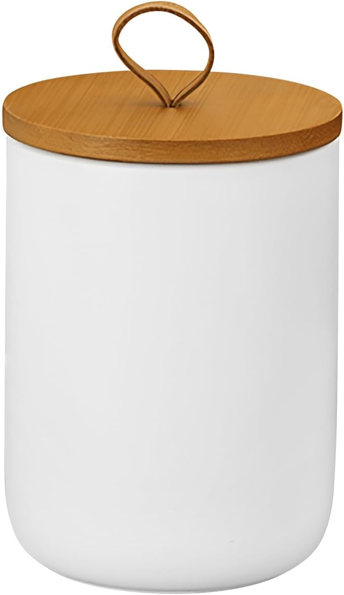 Ceramic Storage Jars, Modern Elegant Highly Polished Airtight Gorgeous Storage Canisters with Wooden