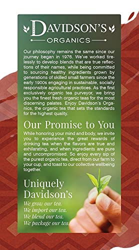 Davidson's Organics, South African Rooibos, 25-count Tea Bags, Pack of 6
