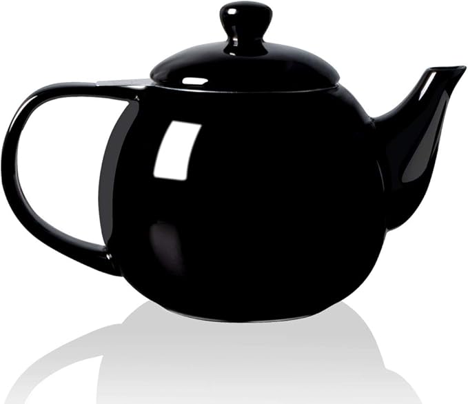 Sweejar Porcelain Teapot with Removable Stainless Steel Infuser,Microwave & Dishwasher Safe Tea Pots