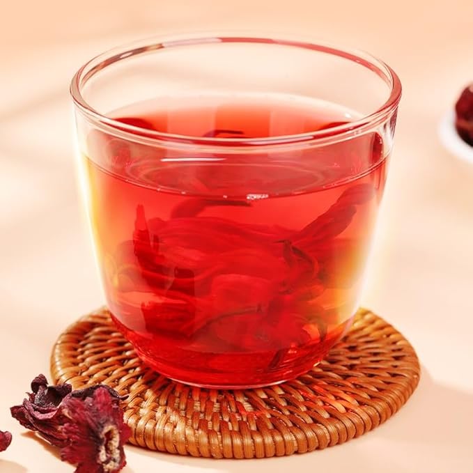 Hibiscus Flower Tea 洛神花茶 – 100g/3.5oz (50 Pyramid Tea Bags), 100% Natural, Caffeine-Free, Sugar-Free