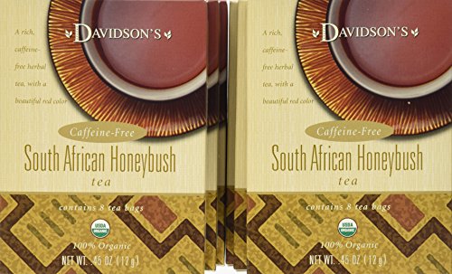 Davidson's Organics, South African Rooibos, 25-count Tea Bags, Pack of 6
