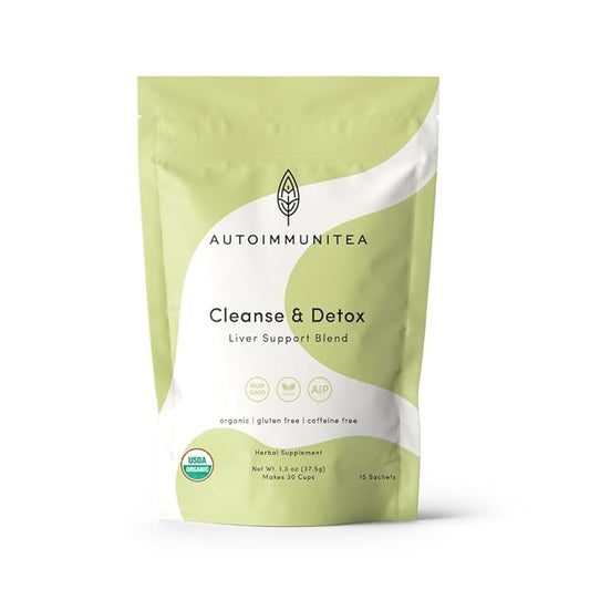 Detox Liver Tea - Herbal Debloat Blend - AIP Autoimmune Protocol Compliant - Whole 30, Paleo Friendly - Organic Cleansing Herbs with Dandelion Root