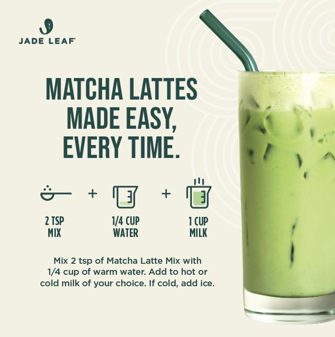 Jade Leaf Matcha Organic Premium Ceremonial Grade Matcha Green Tea Powder - Japanese - Culinary, Ingredient, Ceremonial Barista Teahouse, Latte, Collagen, 0.35 Ounce (Pack of 10), Matcha Latte