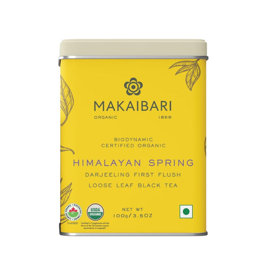 Makaibari Himalayan Spring Darjeeling Black Tea 50 cups (100g/3.5oz), Single Estate Loose Leaf Tea