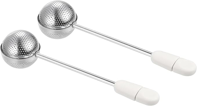 uxcell 2 Pcs Tea Infuser Filter, Loose Tea Steeper, Stainless Steel Tea Strainer, Tea Ball with Hand