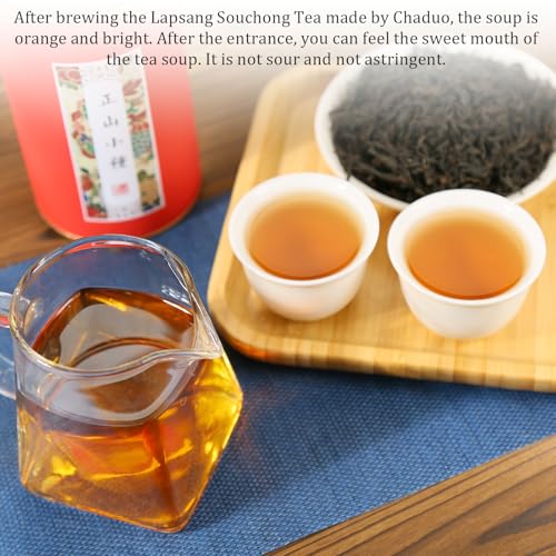 CHADUO Lapsang Souchong Tea Loose Leaf Premium ZhengShanXiaoZhong Black Tea Leaves From Fujian Wuyi Mountain 5.29/150g No Smoked Natural Floral And Fruity Aroma 正山小种 红茶