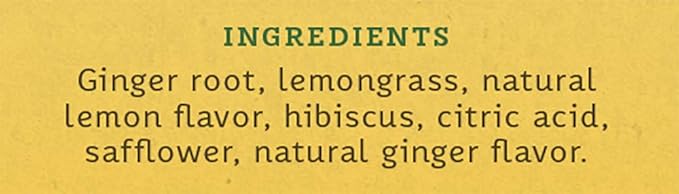 Stash Tea Lemon Ginger Vitality Herbal Tea - Naturally Caffeine Free, Non-GMO Project Verified Premium Tea with No Artificial Ingredients, 20 Count (Pack of 6) - 120 Bags Total