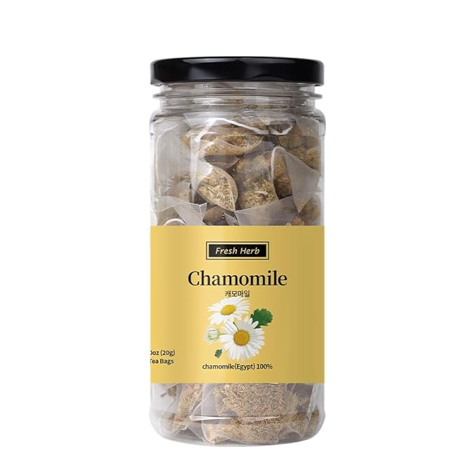 SHINSUN YAKCHO Chamomile Tea 20 Teabags in a Plastic Bottle Warm Tea 0.7oz Korean Tea/캐모마일차