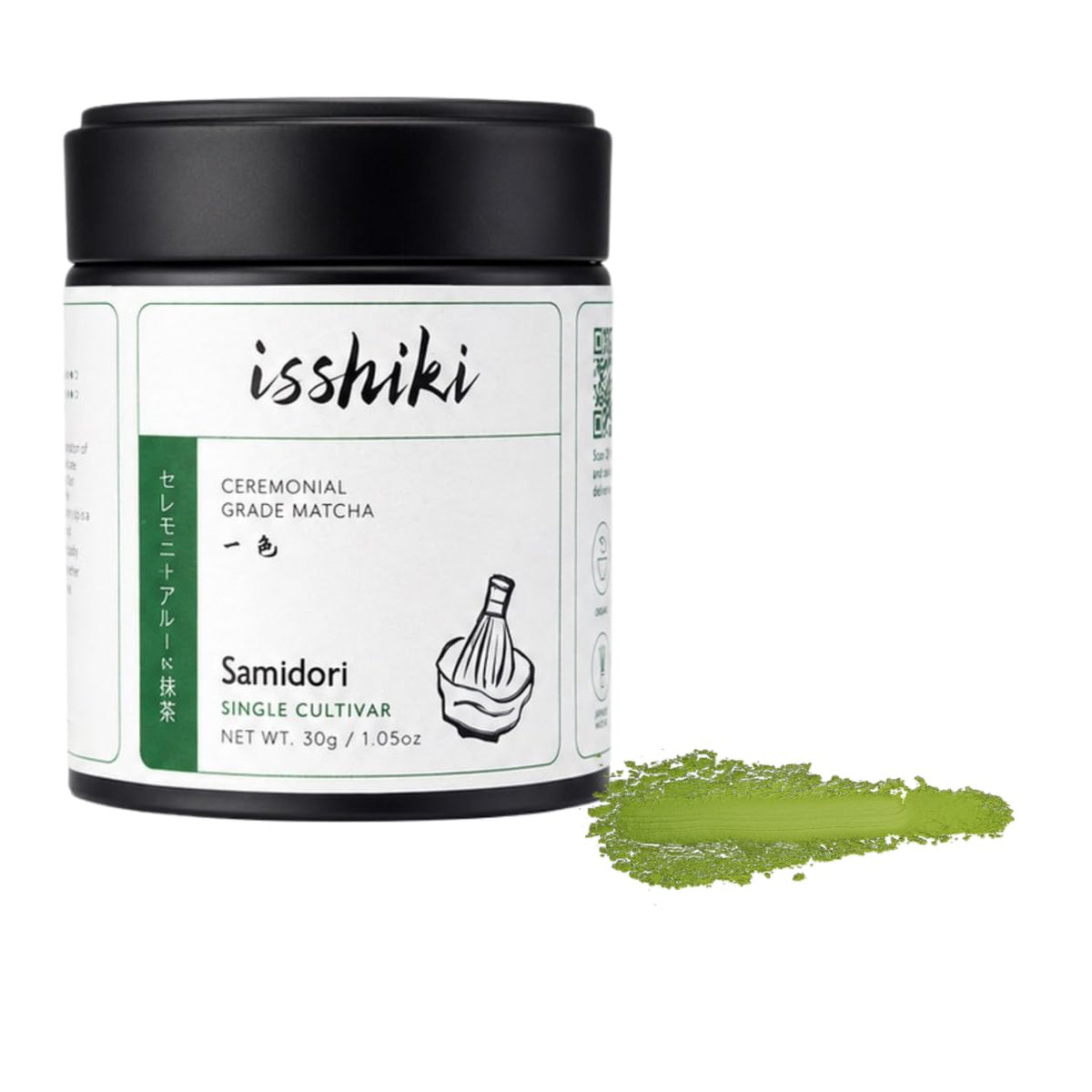Isshiki Samidori Single-Cultivar Ceremonial Matcha Powder, Uji, Japan, 30g