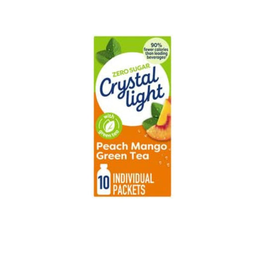 Crystal Light On The Go Peach Mango Green Tea, 10 Ct (Pack of 6)