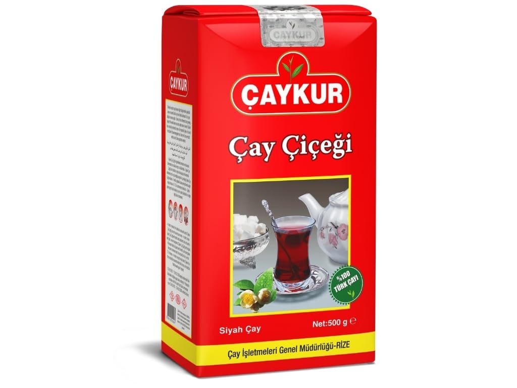 ÇAYKUR Cay Cicegi Turkish Black Tea, Tomurcuk Golden Buds Blend, Naturally Aromatic Loose Leaf, Bright Red Color 500gr / 17.6 Oz