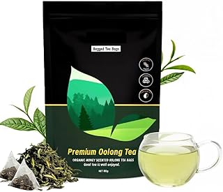 Organic Whole Leaf Oolong Tea Bags | Calming & Relaxing Tea for Daily Stress Relief, Cortisol Balance & Digestive Ease | 20 Bags of Premium Loose Leaf Style Tea | Vegan, Non-GMO | Perfect for Morning Focus & Evening Unwind