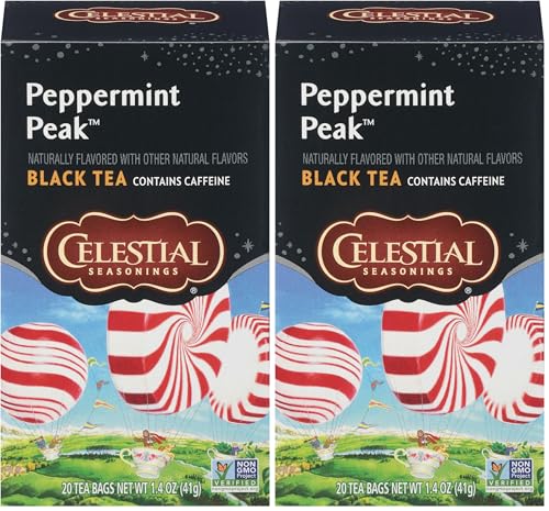 Celestial Seasonings Morning Thunder Black Tea, Caffeinated, 20 Tea Bags Box (Pack of 6)