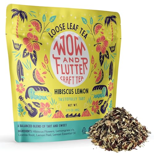Wow and Flutter Winter Chai Loose Leaf Black Tea | Caffeinated Spiced Blend with Ginger, Cinnamon, Cloves, Vanilla & Rose | Bright Citrus Finish, Cozy At-Home Chai Lattes – 1.75 oz Pouch