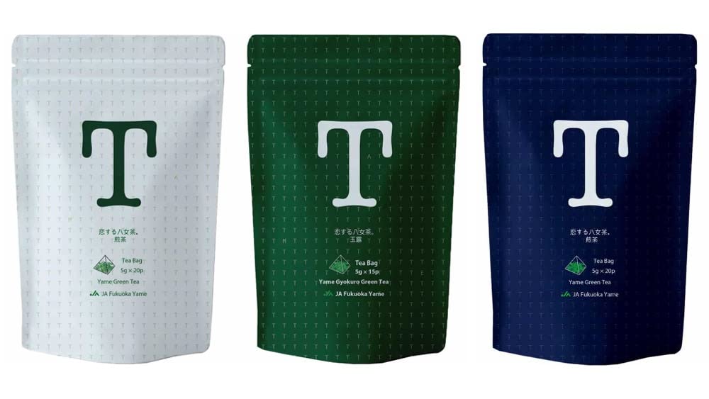 30 Packs Assorted 八女茶 Brand [Japanese Green Tea Bags] White (Premium) x 10pcs, Green (Gyokuro) x 10pcs