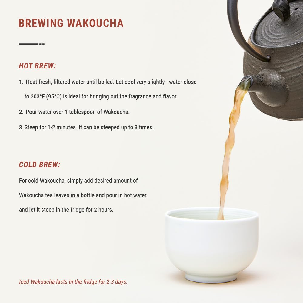 Senbird Japanese Black Loose Leaf Tea - Wakoucha Honoka (2.12oz/60g)