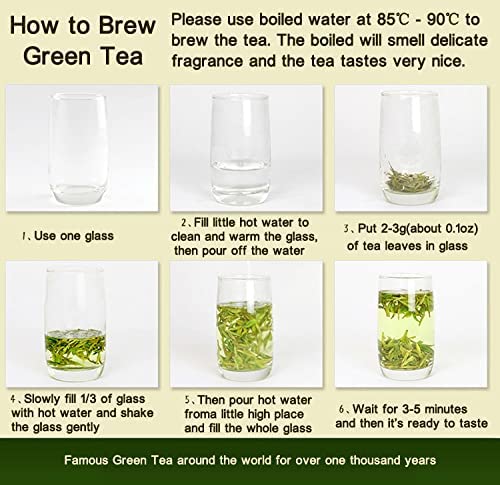 Dragonwell Longjing Tea(Ming Qian),Fresh West Lake Dragon Well Green Tea Leaf,Picked Before Qingming,1.8oz./50g of Top Class,明前龙井