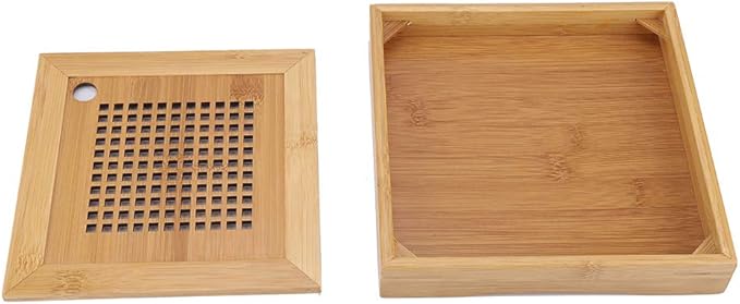 Wood Serving Tray,Mini Wood Chinese Gongfu Tea Set Table Tray for Home Office Restaurant Reception Room