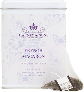 Harney & Sons French Macaron, White Tea, 20 sachet tin