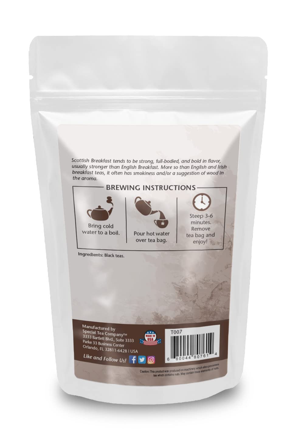 Special Tea Scottish Breakfast Blend Black Tea, 20 Tea Bags