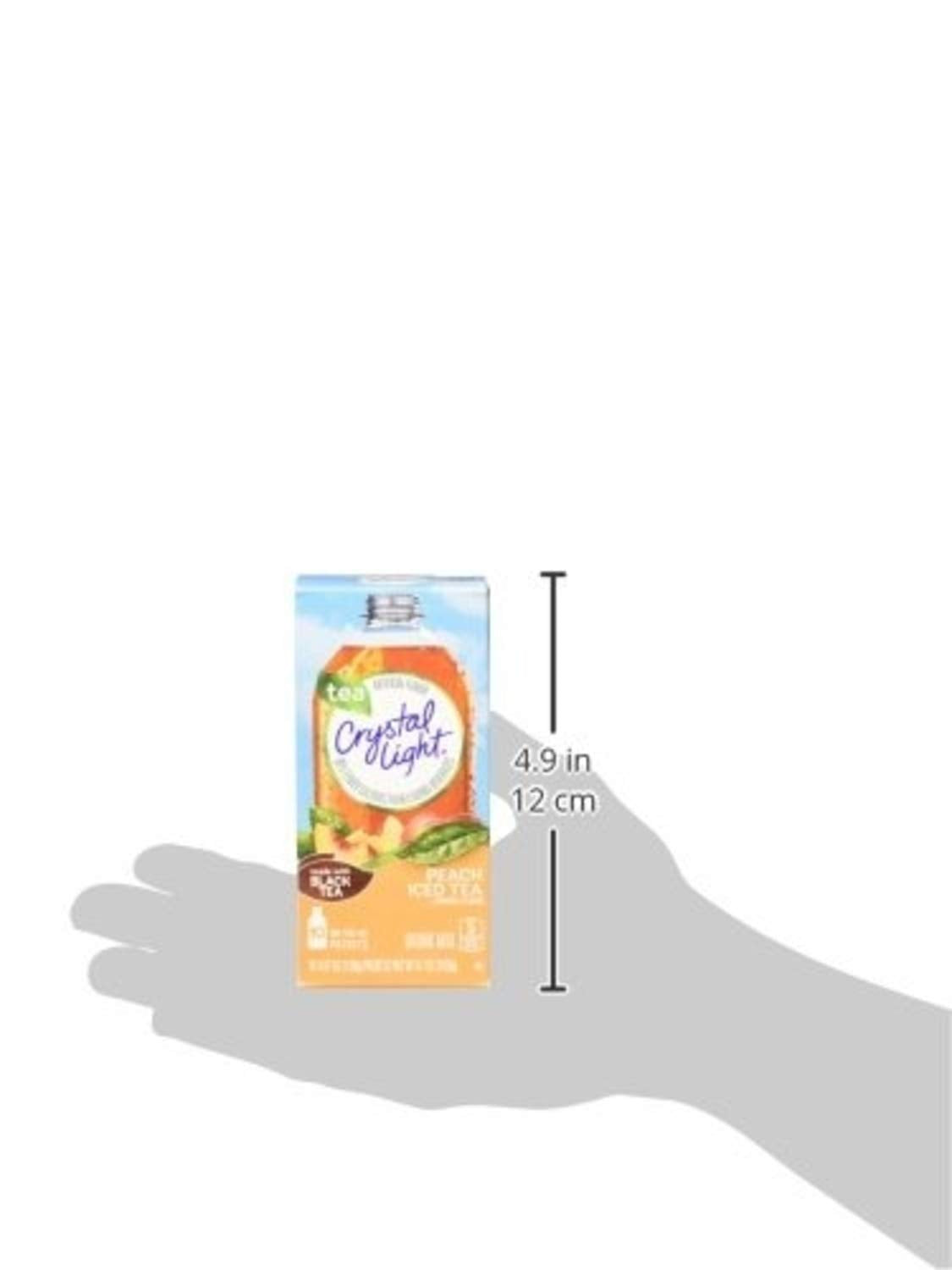 Crystal Light On-the-Go, Peach Iced Tea Drink Mix, 10 CT (Pack of 2)
