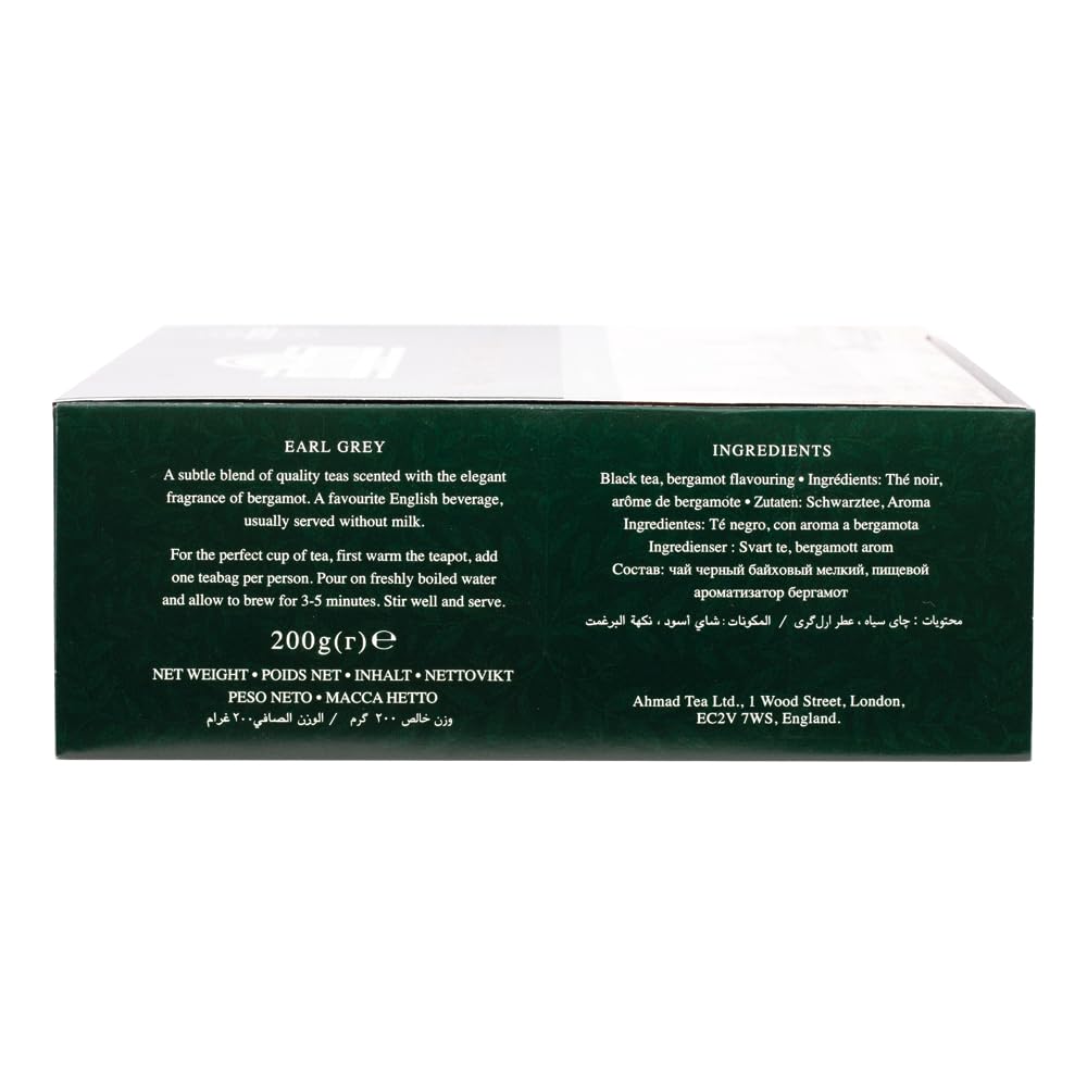 Ahmad Tea 100 Pack, earl grey, 1200 Count, (Pack of 12) (595-12)