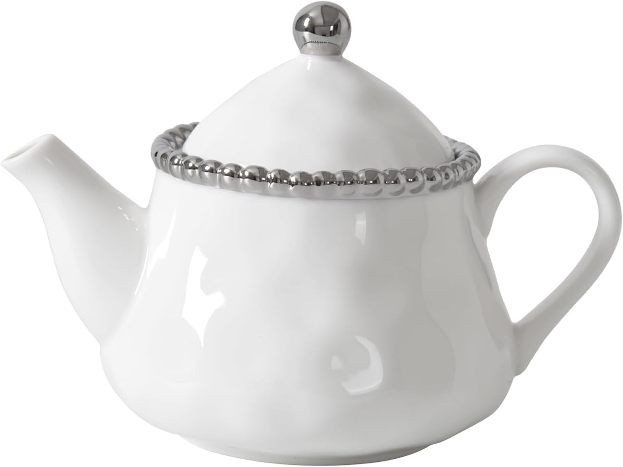 Pampa Bay Salerno Tea Pot with Cover, 16 oz, 6.75 × 4.75 × 5.75 inches