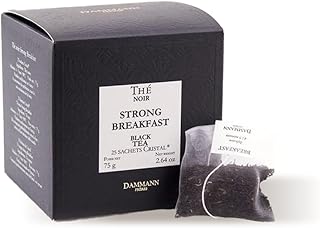 Dammann Freres Satchets, Breakfast Tea Bags, Premium Gourmet French Black Tea, 25 Count (Single Pack)