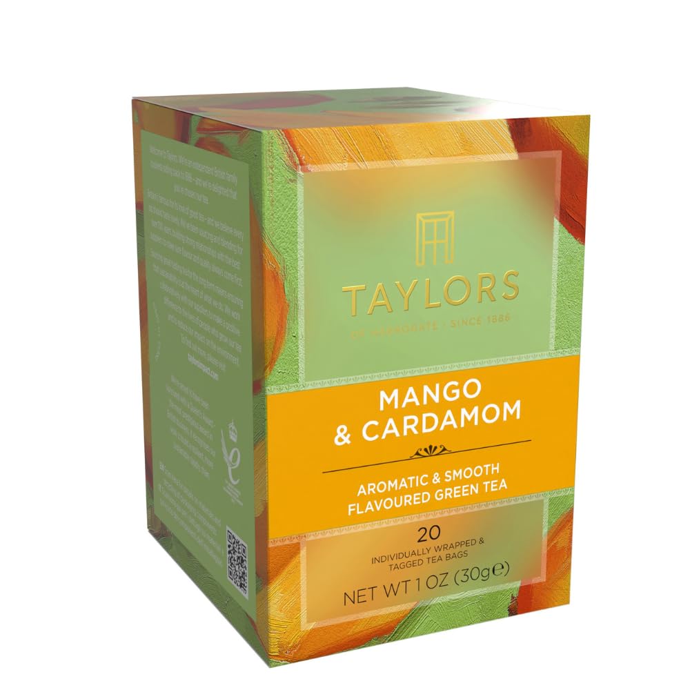 Taylors of Harrogate Mango & Cardamom Green Tea Bags