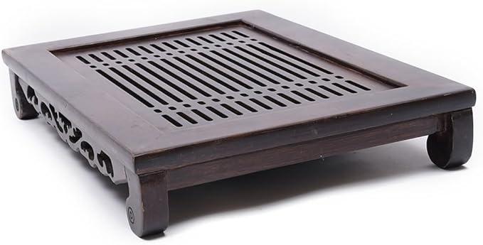 Bamboo Tea Trays for Serving with Drawer Water Storage Drainage Tea Serving Tray Chinese Tea Tray Gongfu for Teahouse Home Office, 15.74"×10.82"×2.75"