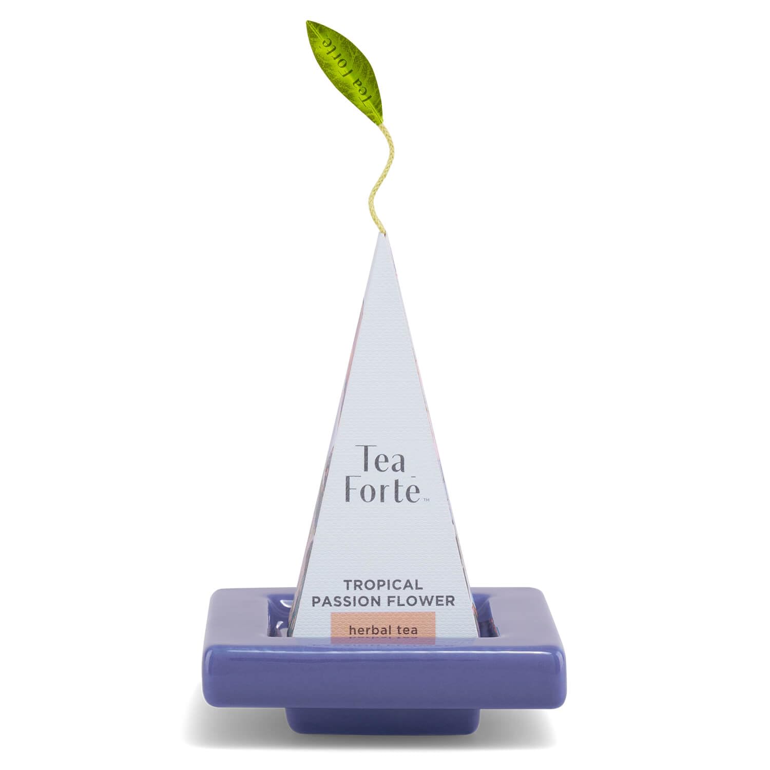 Tea Forte Demoiselle 3-Piece Premium Tea Gift Set with Indigo Cafe Cup and Lid, Tea Tray and 10 Count Mini Presentation Box, 2 of Each Blend Handcrafted Pyramid Infuser Tea Bags