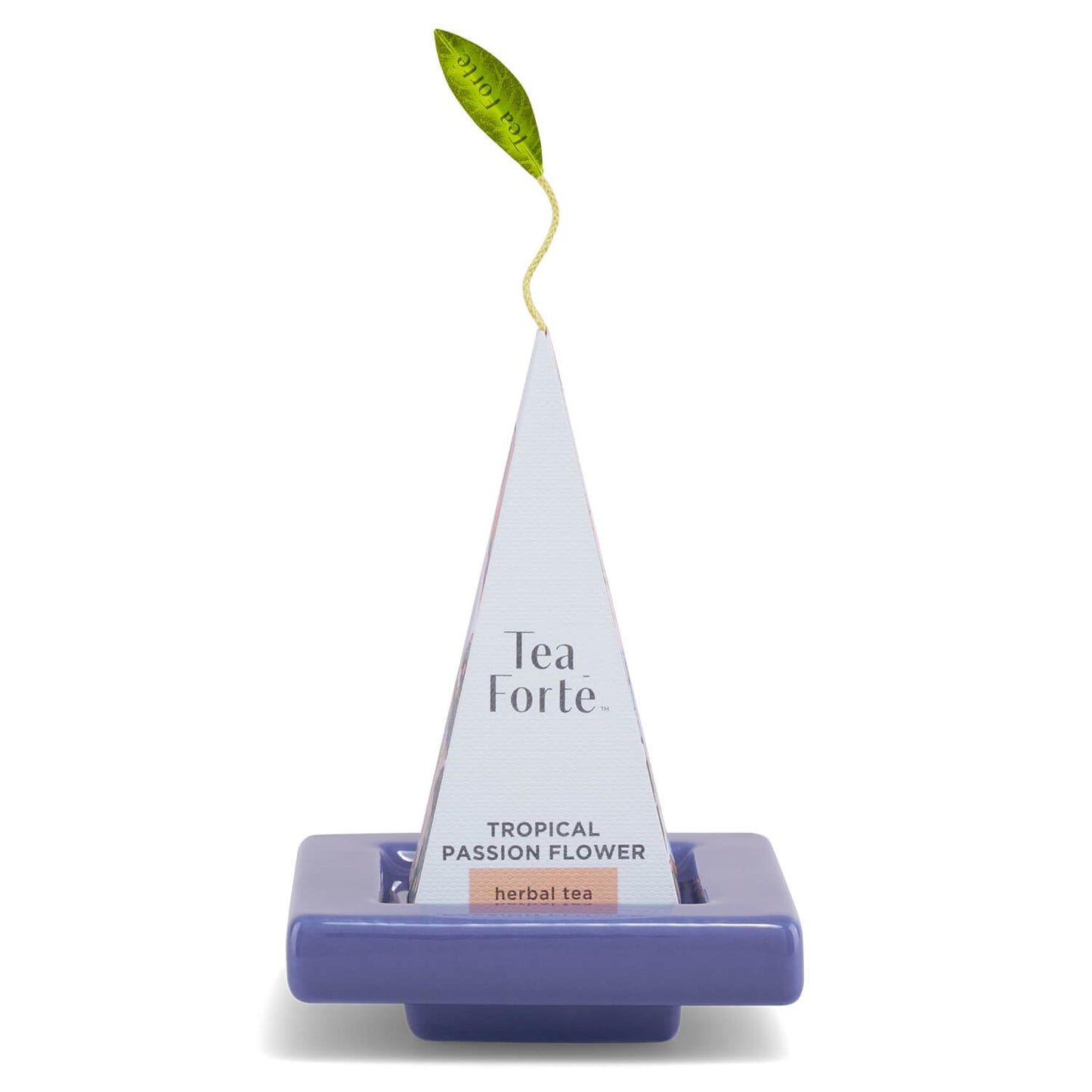 Tea Forte Café Cup Tea Gift Set, Demoiselle, 10 Pyramid Infusers | 8 oz Porcelain Tea Cup, Lid &amp; Tea Tray - 2 of Each Blend - Individually Wrapped - Giftable Presentation Box