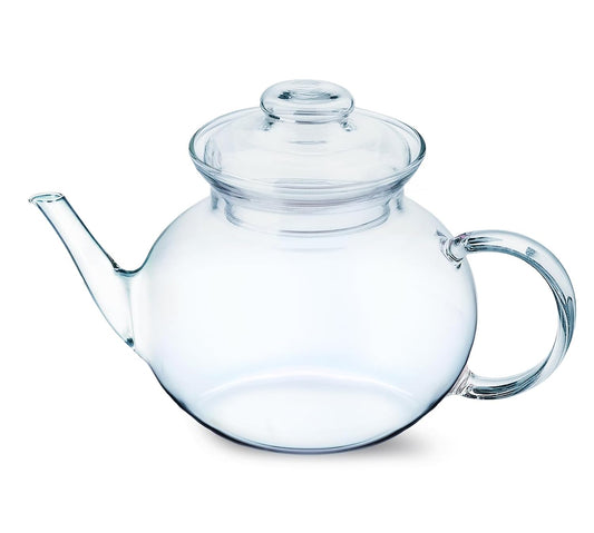 Simax Glassware 33 Ounce Glass Teapot, With Spout, Microwave and Stovetop Safe, Heat, Cold, and Thermal Shock Resistant Borosilicate Glass