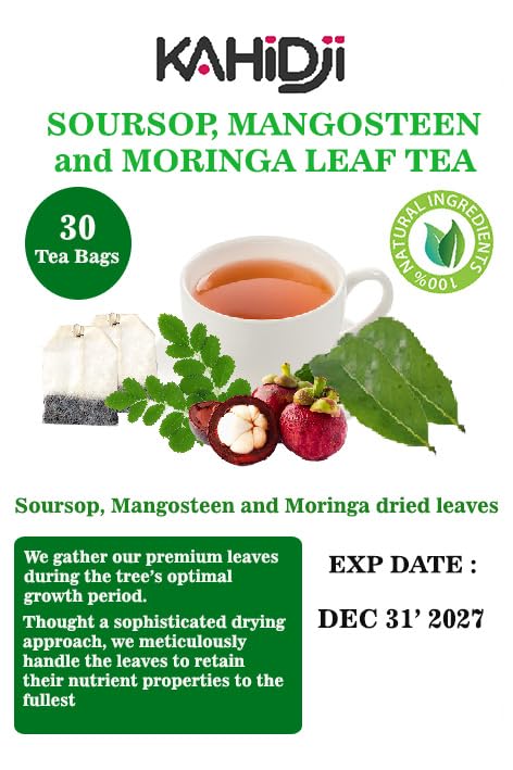 SOURSOP, MORINGA &amp; MANGOSTEEN Peel Tea – 30 Premium Tea Bags