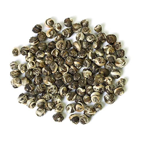 GOARTEA - Jasmine Dragon Pearls - 100g / 3.5oz Nonpareil Supreme Grade - Jasmine Pearl Green Tea - Chinese Green Tea Loose Leaf