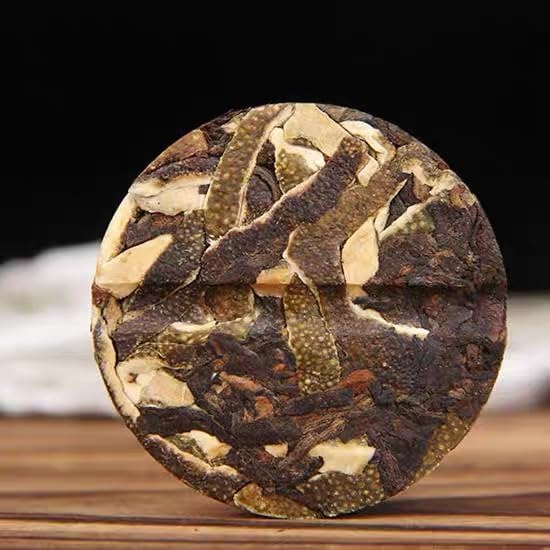 Premium Pu-erh Tea-Chenpi/Orange Peel 170g/6OZ-ripe Tea（shou) 陈皮普洱熟茶 (Orange Peel puerh)