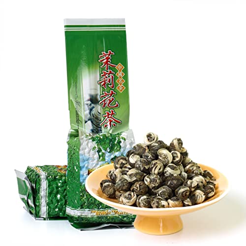 GOARTEA - Jasmine Dragon Pearls - 4Pcs 250g / Total 35.2oz Nonpareil Supreme Grade - Jasmine Pearl Green Tea - Chinese Green Tea Loose Leaf