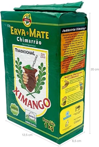 Erva Mate tradicional sem acucar para Chimarrao Brasileiro Ximango - Pack of 2x1Kg