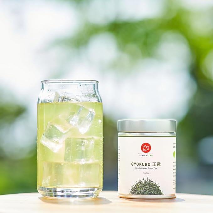 Senbird Premium Gyokuro, Japanese Shade Grown Green Tea - From Kyoto Japan - Imperial Loose Leaf Green Tea In Airtight Tea Tin (1.76oz/50g)