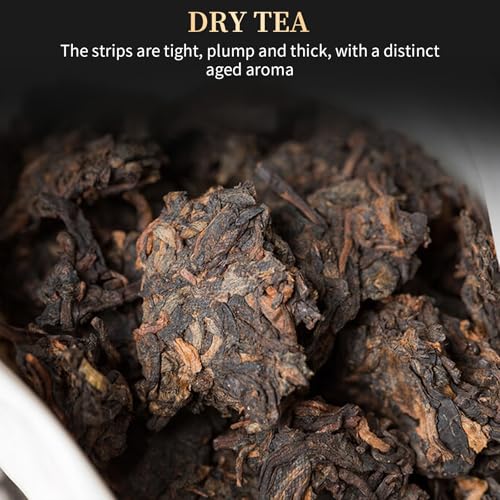 XIXICHA Pu-erh Tea Brick Produced in 2020 Aged Ripe Pu 'er Ancient tree Pu 'er tea Produced in Menghai，Yunnan 500g/17.64oz（250g*2）The aroma of jujubes Additive-free Chinese tea（400 cups）普洱熟茶 73枣香厚砖 云南勐海普洱茶砖