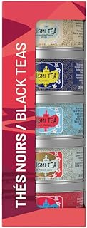 Kusmi Tea - Organic Black Tea Variety Box - Gift Idea for Men and Women - Flavoured Black Tea, Earl Grey, Ceylon - A Selection of 5 Iconic Flavors - Loose Leaf Tea - 5 Tins of 0,9 oz