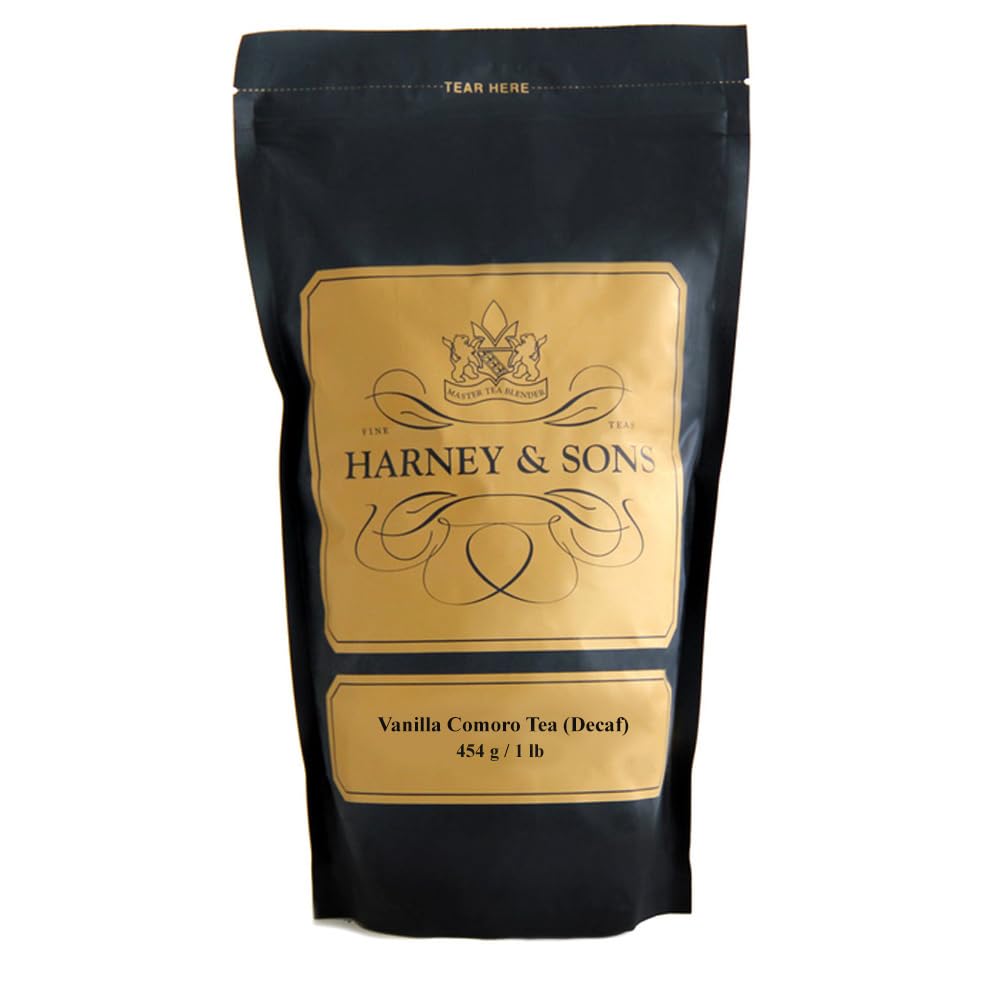 Harney & Sons Comoro Decaf Black Tea, loose Vanilla, 16 Ounce