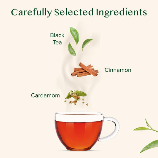 VAHDAM Sweet Cinnamon Chai Tea Bags (100 Count) | 100% Natural Spices | Spiced Masala Chai with Natural Cinnamon | Aromatic &amp; Rich Flavor | Hot or Iced Brew