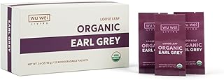 Organic Earl Grey Loose Leaf Tea, USDA Organic Certified, Citrusy and Floral, Single Serve Loose Leaf Tea (32-Pack), Limited Small Batch, Single Origin, Whole Leaf Tea,