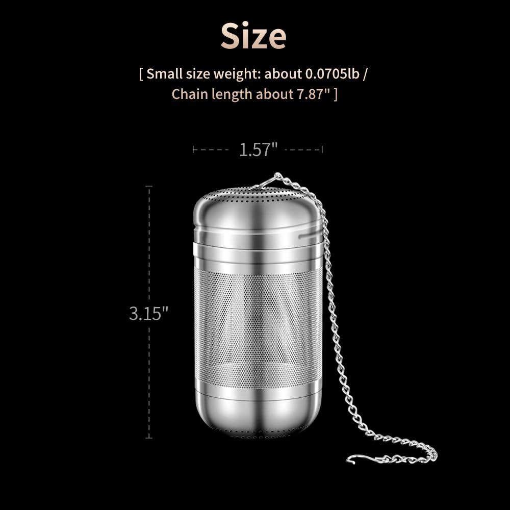 BOMANSI BOMS 2Pack Tea Strainers for Loose Tea, Extra Fine Mesh Tea Infuser, 316 Stainless Steel Loose Leaf Tea Steeper, Tea