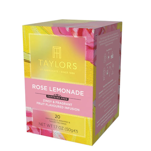 Taylors of Harrogate Rose Lemonade Herbal Tea Bags, 20ct (Pack of 6)