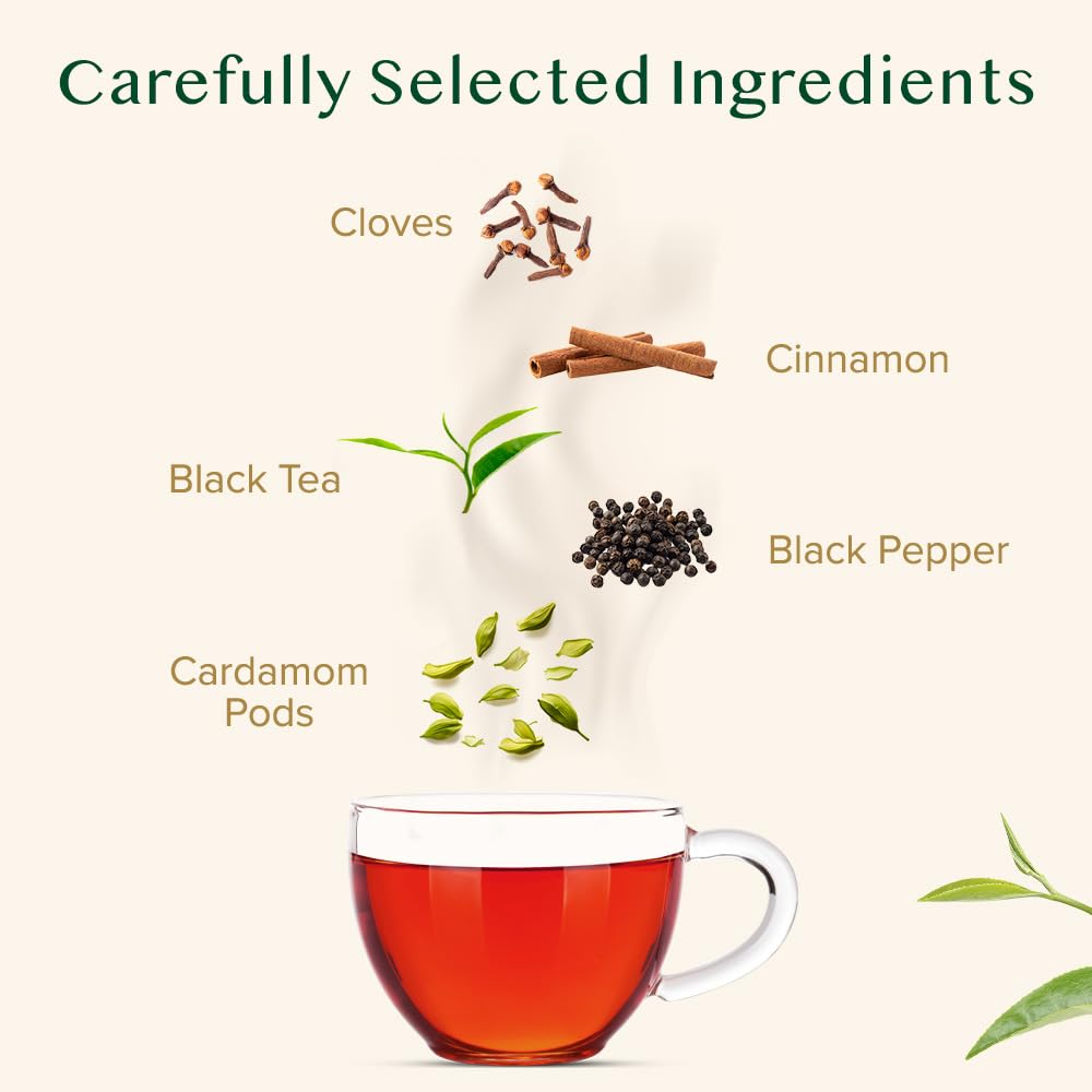 VAHDAM Masala Chai Tea - Loose Leaf 170+ Cups (340g/12oz) Blend of Black Tea with Cinnamon, Cardamom, Cloves &amp; Black Pepper | Vacuum Sealed Pack